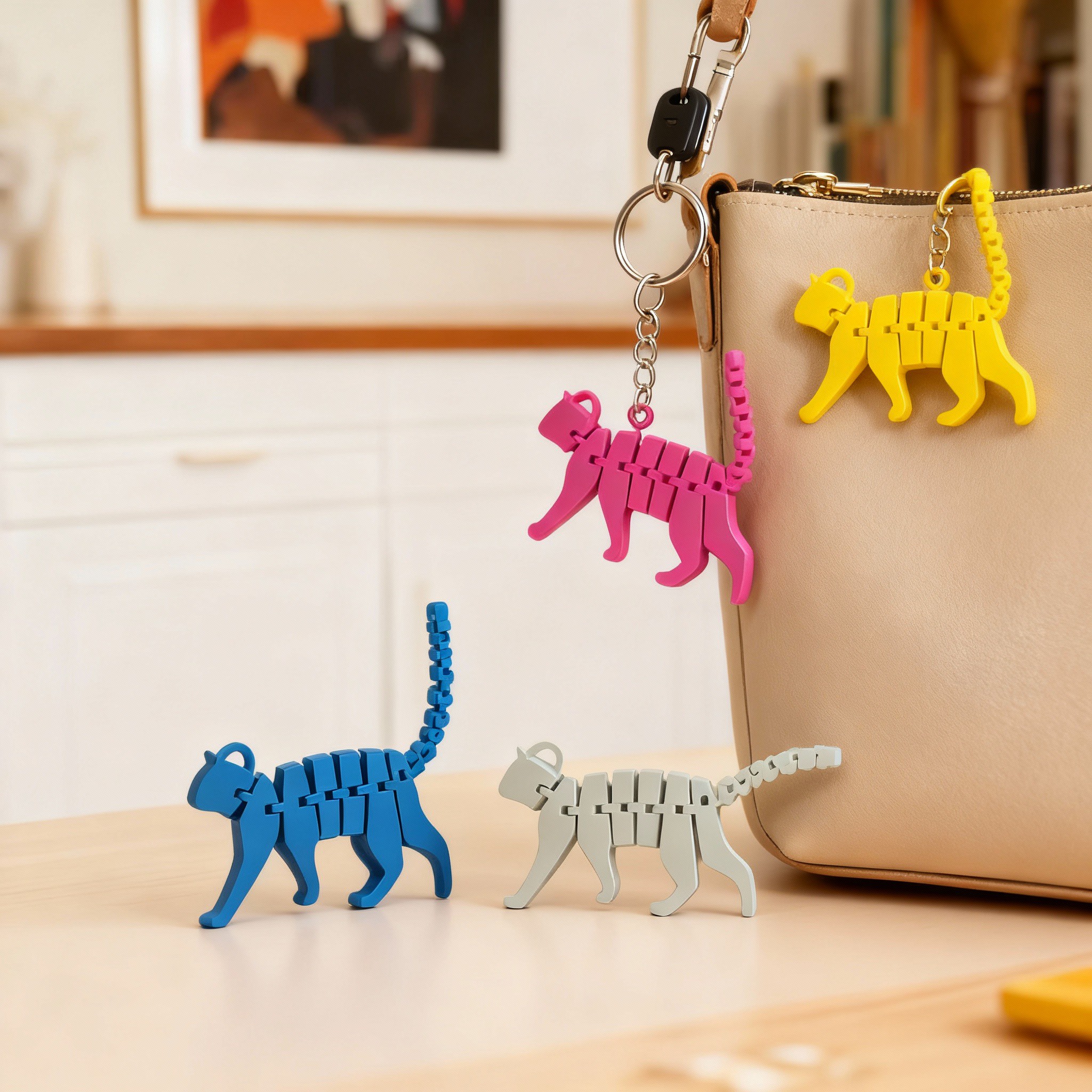 【i930個性小舖】-貓咪結構鑰匙圈